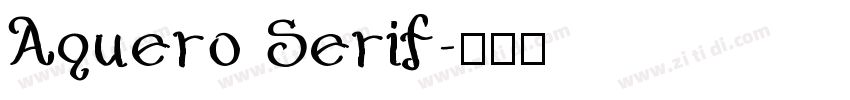 Aquero Serif字体转换